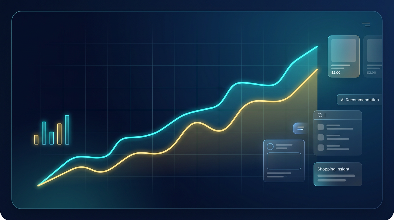 AI in Ecommerce Statistics 2026 with adoption, conversion, traffic, and market growth data