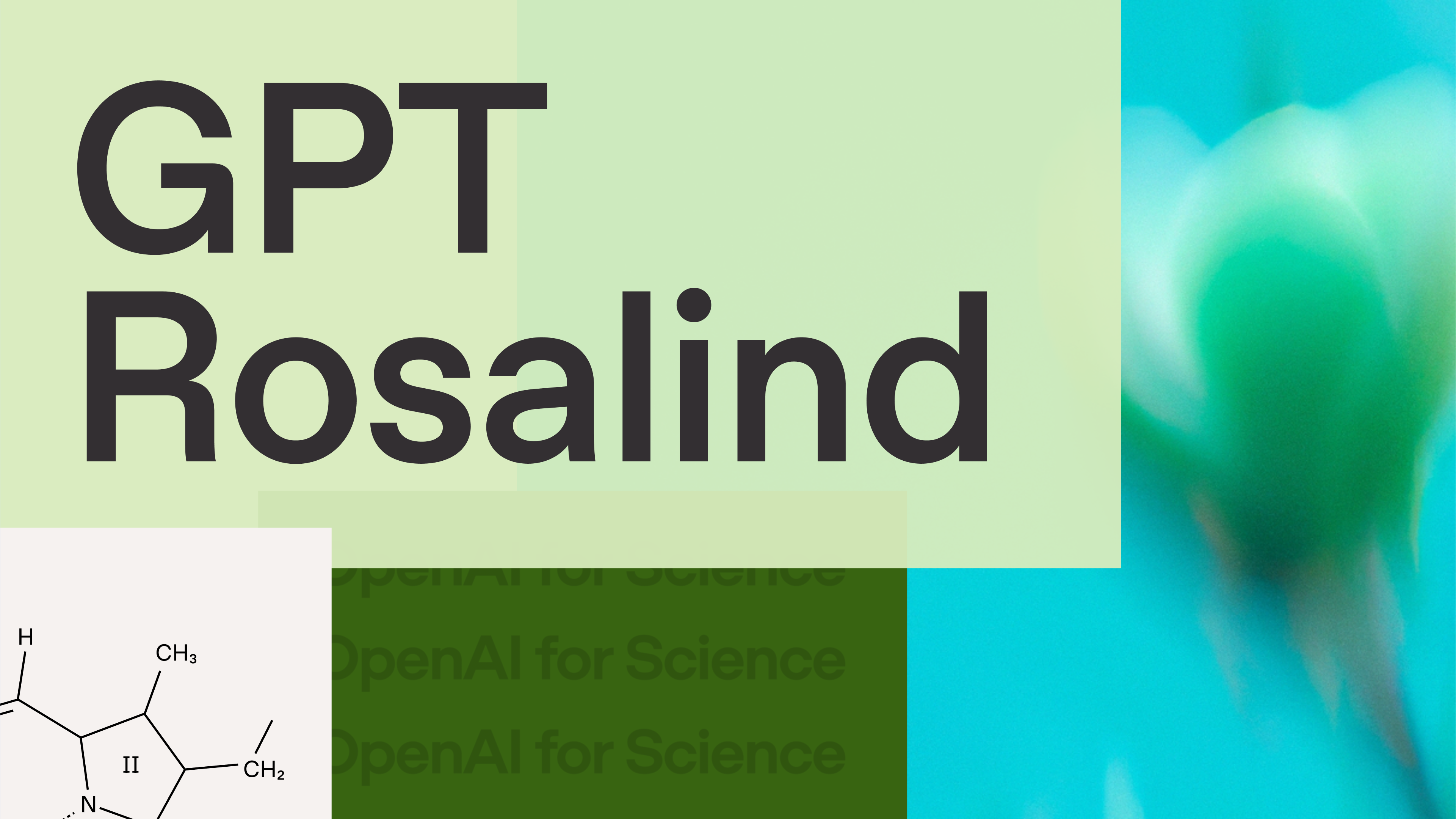 OpenAI's featured image for GPT-Rosalind, the company's new life sciences reasoning model designed for biology, drug discovery, and translational medicine research workflows.